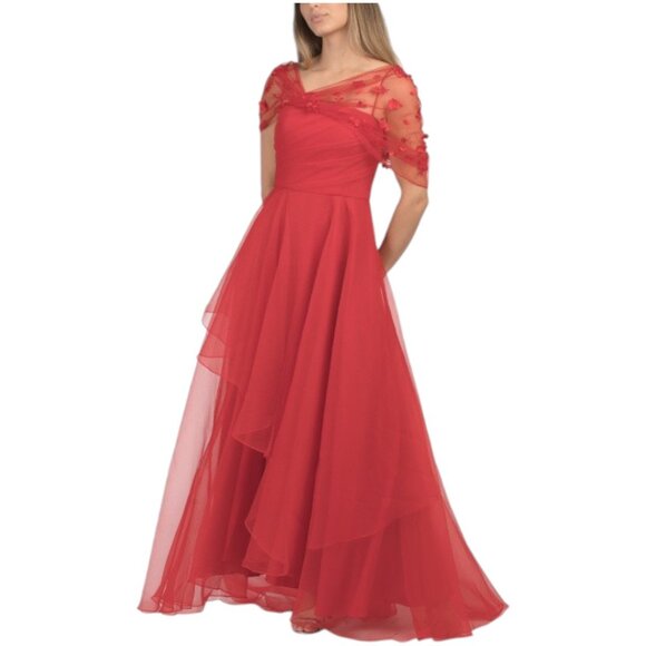 Theia Dresses & Skirts - THEIA Atlas Shawl Draped Gown
